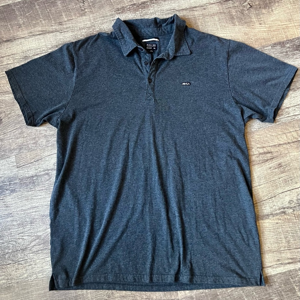 Men’s RVCA Charcoal Polo Shirt